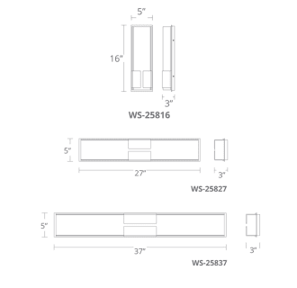 A thumbnail of the Modern Forms WS-25827 Modern Forms-WS-25827-Line Drawing