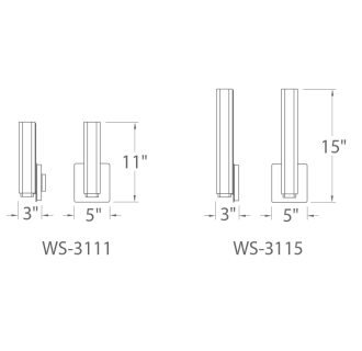 A thumbnail of the Modern Forms WS-3111 Line Drawing