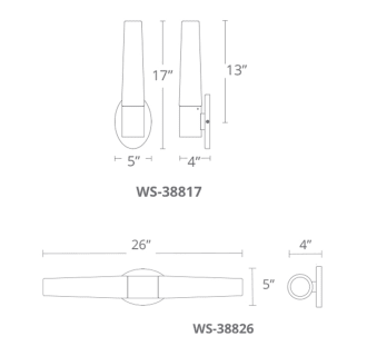 A thumbnail of the Modern Forms WS-38826 Modern Forms-WS-38826-Line Drawing