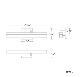 A thumbnail of the Modern Forms WS-62021 Line Drawing