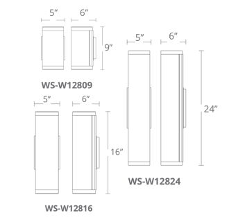 A thumbnail of the Modern Forms WS-W12824 Modern Forms-WS-W12824-Line Drawing