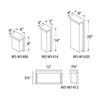 A thumbnail of the Modern Forms WS-W1420 Line Drawing