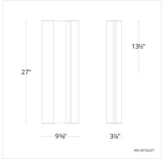 A thumbnail of the Modern Forms WS-W16227 Line Drawing