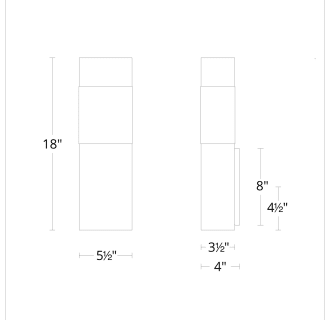 A thumbnail of the Modern Forms WS-W18218 Line Drawing