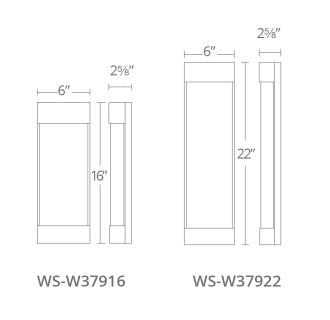 A thumbnail of the Modern Forms WS-W37916 Line Drawing