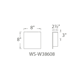 A thumbnail of the Modern Forms WS-W38608 Line Drawing