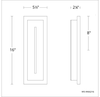 A thumbnail of the Modern Forms WS-W66216-30 Line Drawing