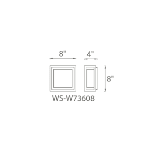 A thumbnail of the Modern Forms WS-W73608 Line Drawing