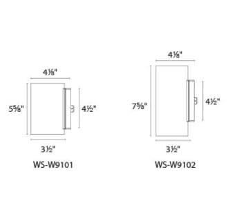 A thumbnail of the Modern Forms WS-W9101 Line Drawing