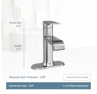 Moen 6702 Chrome Genta Single Handle Centerset Bathroom