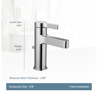 Moen 6710 Chrome Vichy Single Hole Bathroom Faucet