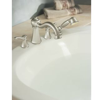 A thumbnail of the Moen T934 Moen-T934-Installed Roman Tub Faucet in Brushed Nickel
