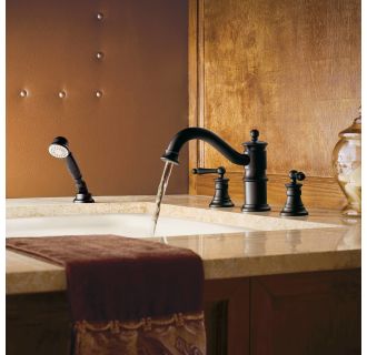 A thumbnail of the Moen TS213 Moen-TS213-Installed Roman Tub Faucet in Wrought Iron