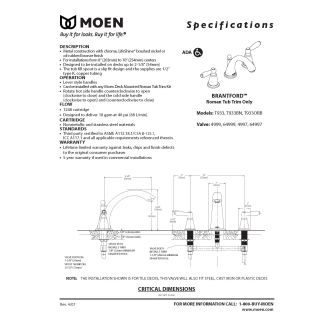 A thumbnail of the Moen T933 Alternate View
