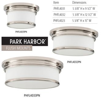 A thumbnail of the Park Harbor PHFL4033 Flush Mount Size Variations