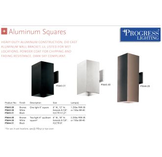 A thumbnail of the Progress Lighting P5643 Progress Lighting Aluminum Squares