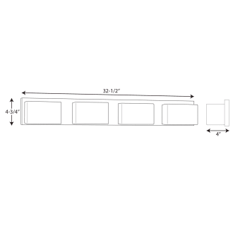 A thumbnail of the Progress Lighting P2145-LED Line Drawing
