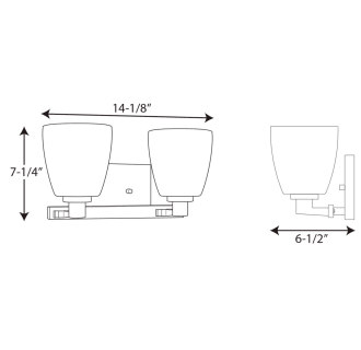 A thumbnail of the Progress Lighting P2166 Line Drawing