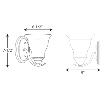 A thumbnail of the Progress Lighting P3190 Line Drawing