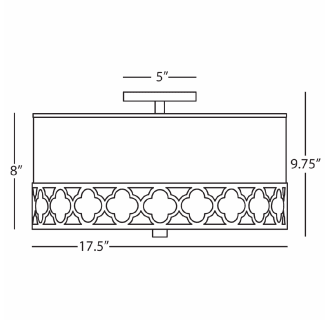 A thumbnail of the Robert Abbey Addison Drum Flushmount Robert Abbey-Addison Drum Flushmount-Line Drawing