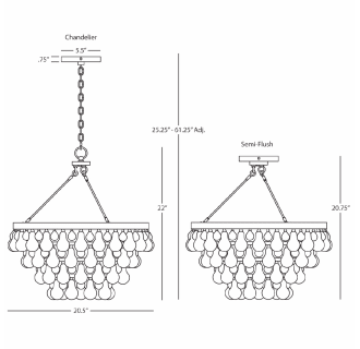 A thumbnail of the Robert Abbey Bling S Chandelier Robert Abbey-Bling S Chandelier-Line Drawing