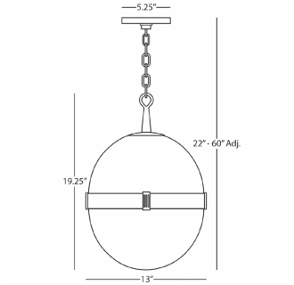 A thumbnail of the Robert Abbey Brighton Ball Pendant Robert Abbey-Brighton Ball Pendant-Line Drawing