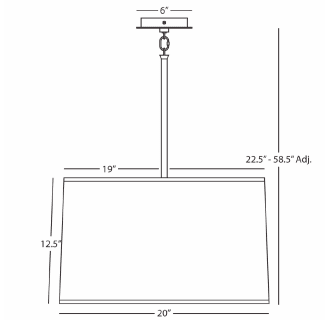 A thumbnail of the Robert Abbey Echo Pendant Robert Abbey-Echo Pendant-Line Drawing