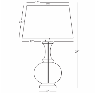 A thumbnail of the Robert Abbey Glass Harriet TL Robert Abbey-Glass Harriet TL-Line Drawing