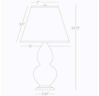 A thumbnail of the Robert Abbey S DBL Gourd DUP Brass AL Robert Abbey-S DBL Gourd DUP Brass AL-Line Drawing