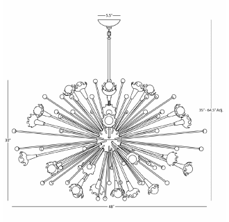 A thumbnail of the Robert Abbey Sputnik L Chandelier Robert Abbey-Sputnik L Chandelier-Line Drawing