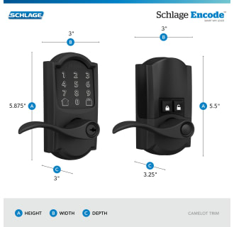 A thumbnail of the Schlage FE789WB-CAM-ACC Schlage Encode Accent Lever Specifications