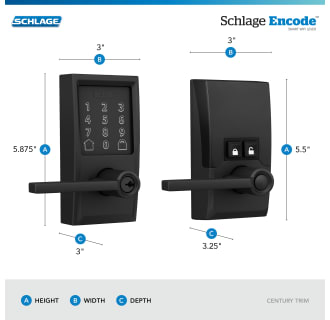 A thumbnail of the Schlage FE789WB-CEN-LAT Schlage Encode Century Lever Specifications