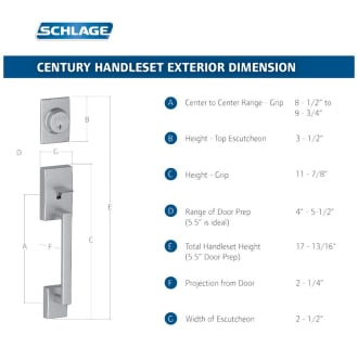 A thumbnail of the Schlage F58-CEN Alternate Image