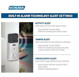 A thumbnail of the Schlage FE469NX-CEN-LAT Schlage FE469NX-CEN-LAT Alarm Features