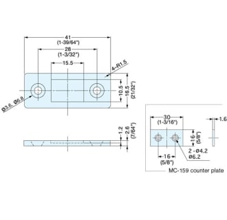 A thumbnail of the Sugatsune MC-159-PLATE Alternate Image