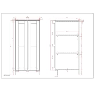 A thumbnail of the Sunny Wood SHP2454B-A Dimensions