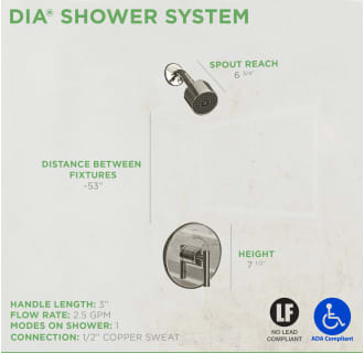 A thumbnail of the Symmons 3501-CYL-B-TRM Dia Shower Only Dimensions