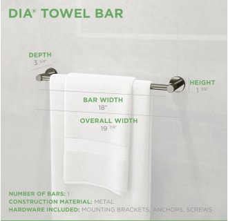 A thumbnail of the Symmons 353TB-18 Dia Towel Bar Dimensions