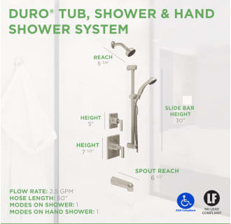 A thumbnail of the Symmons 3606-H321-V Duro Shower System Brushed
