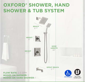 A thumbnail of the Symmons 4206 Oxford Shower System Dimensions