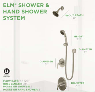 A thumbnail of the Symmons 5505 Elm Shower System Dimensions