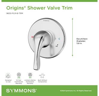 A thumbnail of the Symmons 9600-PLR-B-TRM Alternate Image