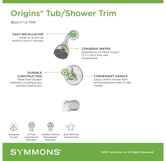 A thumbnail of the Symmons 9602-P-1.5-TRM Alternate Image