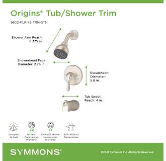 A thumbnail of the Symmons 9602-PLR-1.5-TRM Alternate Image