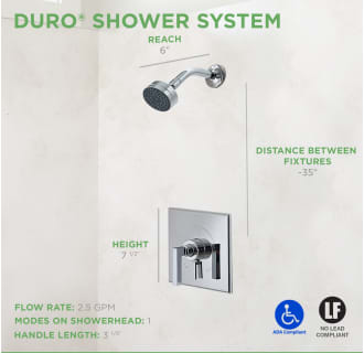 A thumbnail of the Symmons S-3601 Duro Shower System Dimensions