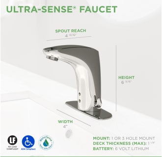 A thumbnail of the Symmons S-6080 Ultra Sense Faucet Dimensions