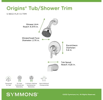 A thumbnail of the Symmons S-9602-PLR-1.5-TRM Alternate Image