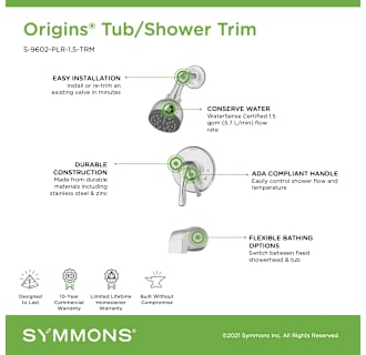 A thumbnail of the Symmons S-9602-PLR-1.5-TRM Alternate Image