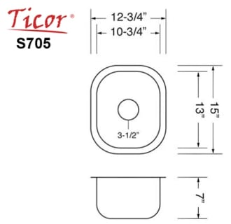 A thumbnail of the Ticor S705 Dimensions