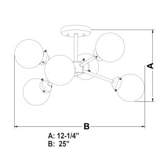 A thumbnail of the Vaxcel Lighting C0132 Line Drawing